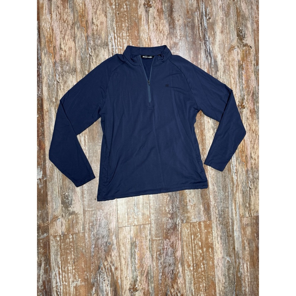 Travis Mathew Cloud Quarter Zip Pull Over Fleece Lined Sweater Size Large Golf